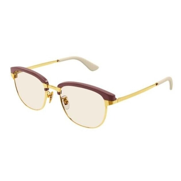 Gucci Green Gold/yellow + Burgundy Rectangular Unisex Sunglasses GG1132S 002 - Picture 5 of 7